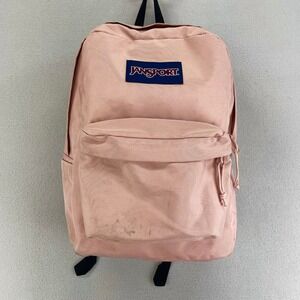 JanSport Backpack Pink 2-Pocket Classic Y2K Canvas Book Bag Rucksack School